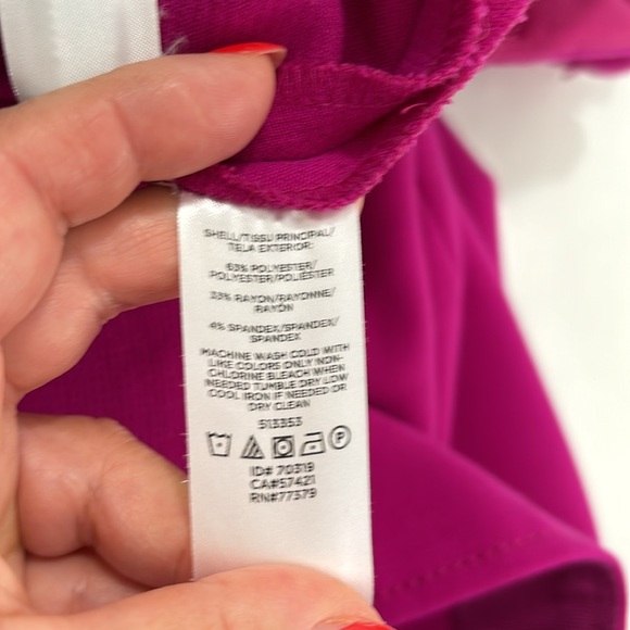 Ann Taylor Fuschia Midi Skirt Sz 10 - Picture 5 of 6